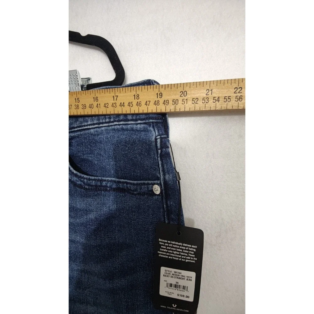 True Religion Ricky SN Relaxed Straight Jeans 107344 Men's Pants sz 36/34 New